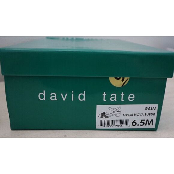 David Tate AAF20-101 Women's Sz 6.5M Silver Nova Suede Rain Heeled Sandals - Picture 11 of 11